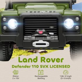 Electric Car For  Remote Control, Dual Motors, Spring Suspension, LED Lights, Green (Color: Green)